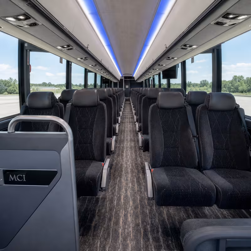 40-56 Passenger Charter Bus Interior