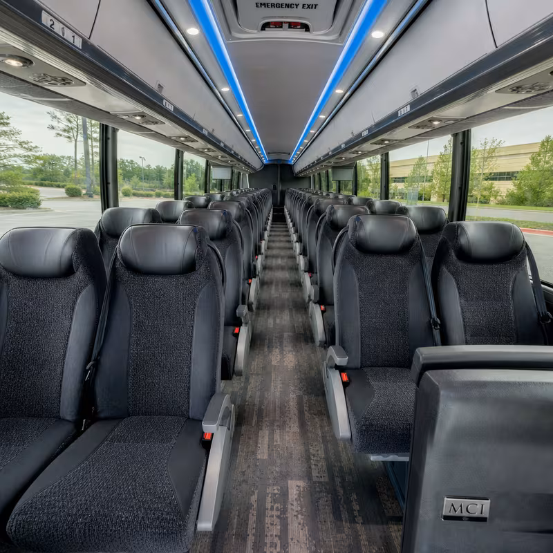 40-56 Passenger Charter Bus Interior