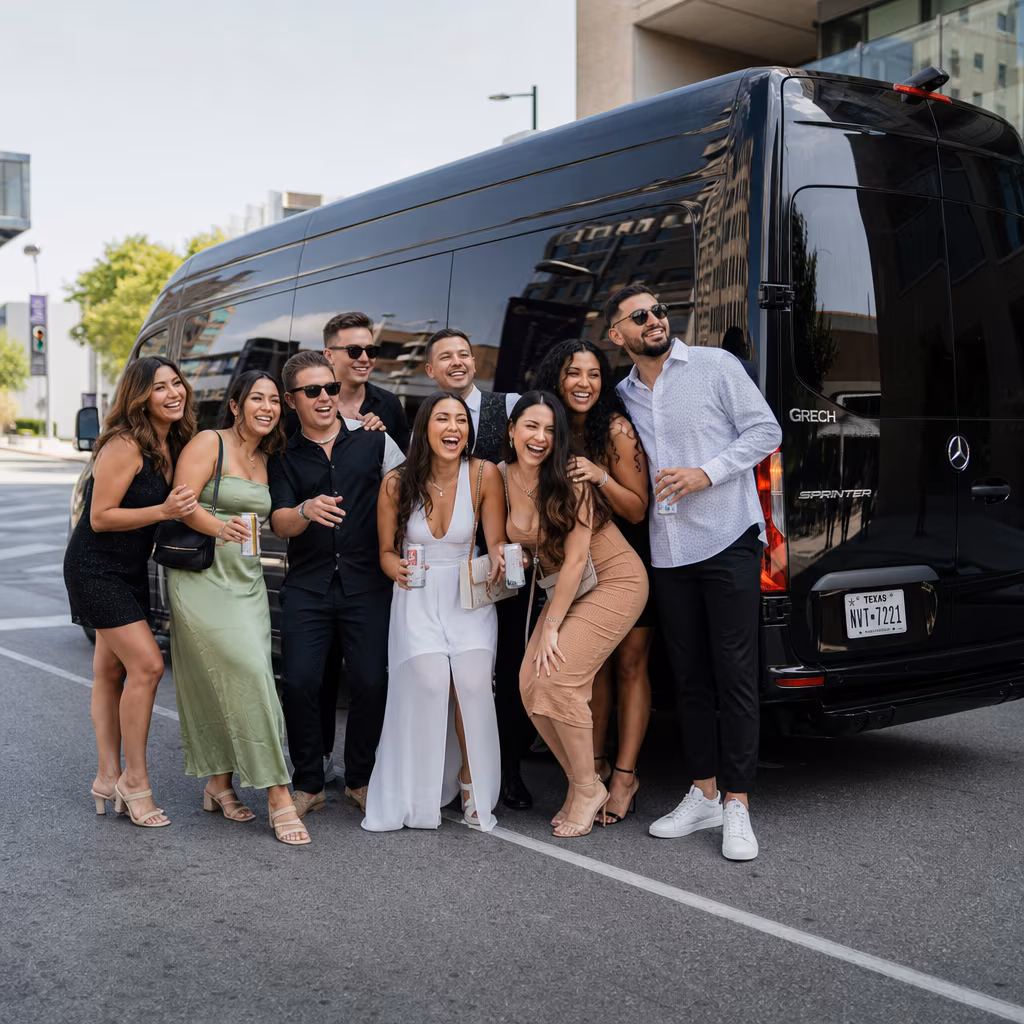 Bachelor and bachelorette party bus