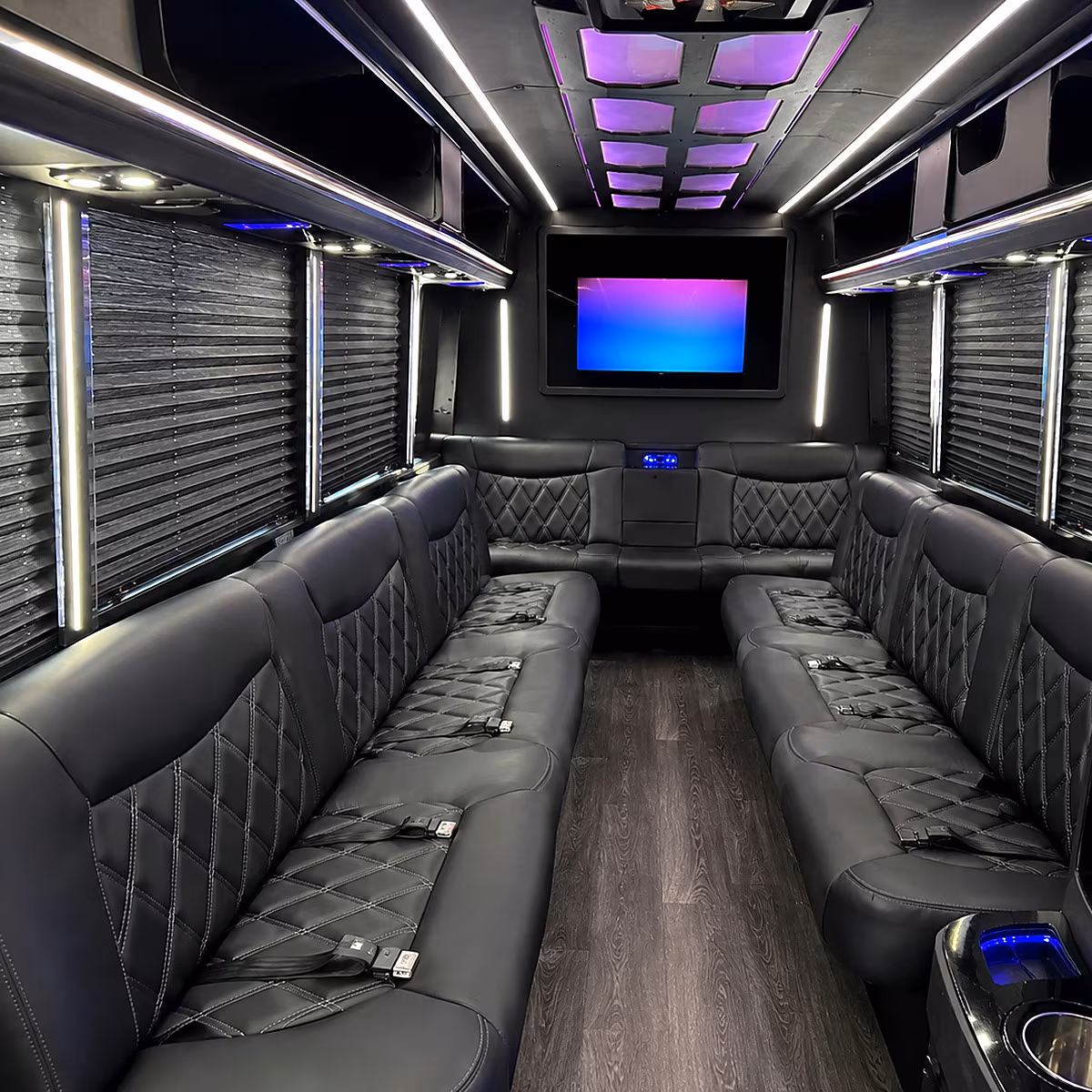 Dallas Bachelor & Bachelorette Transportation onboard seating