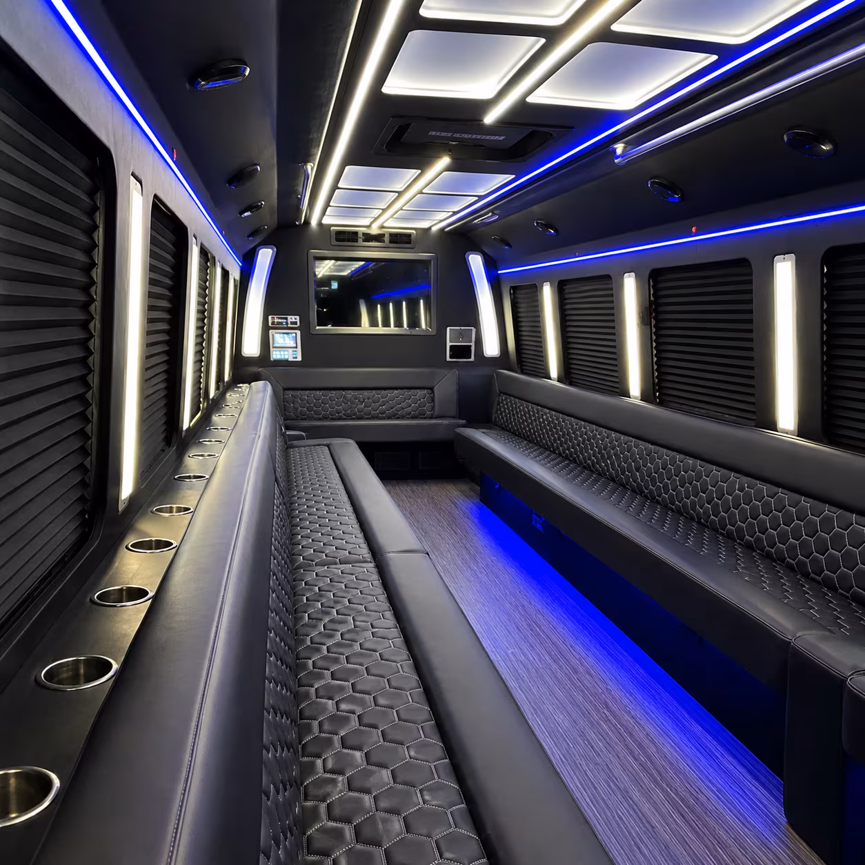 Dallas Prom & Homecoming Transportation party bus exterior