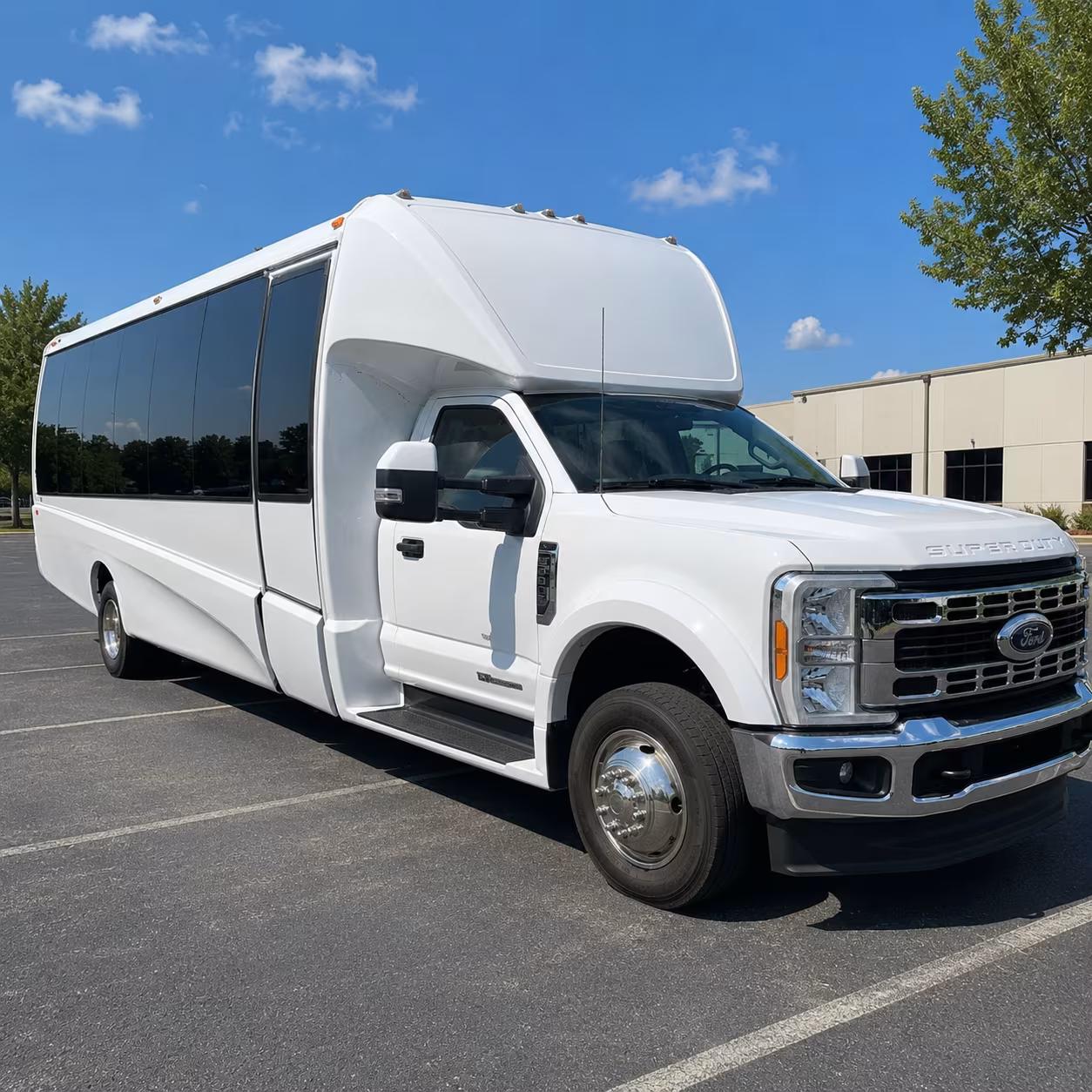 Dallas School Event Transportation party bus exterior