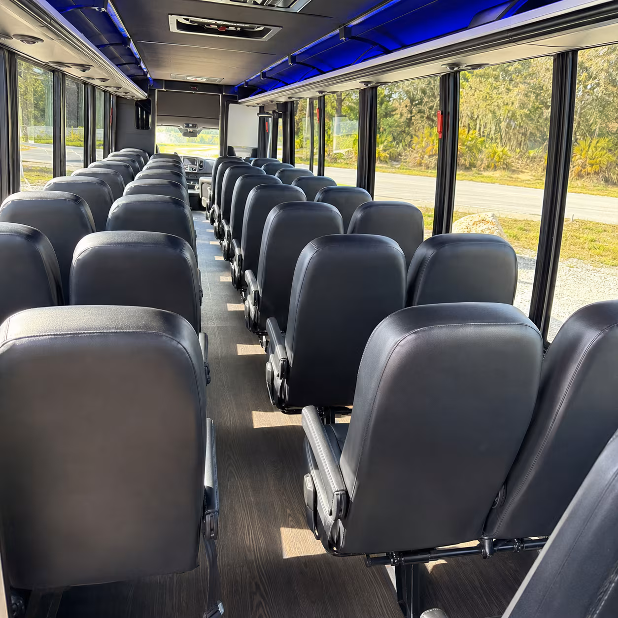 Dallas School Event Transportation party bus exterior