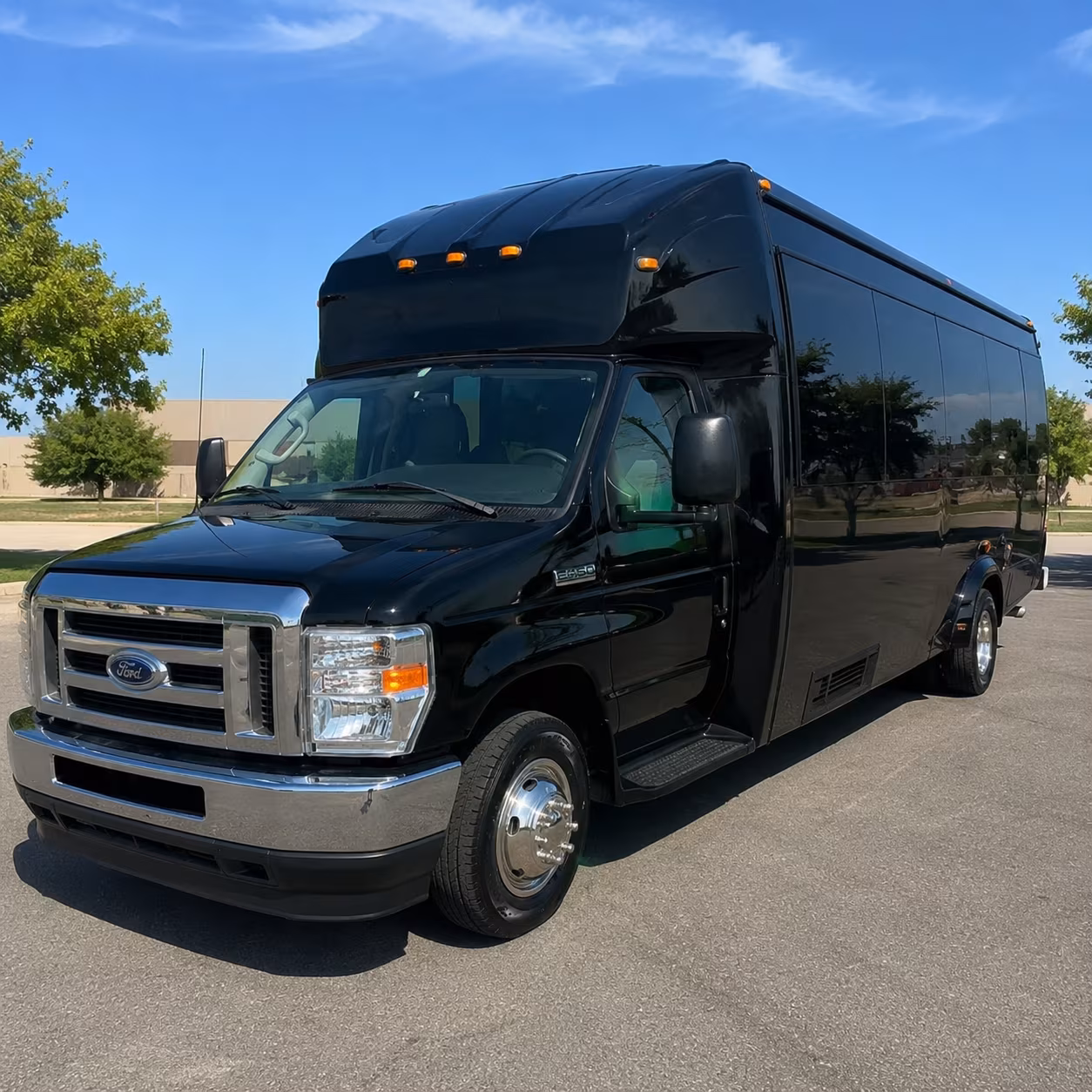 Dallas Sporting Event Transportation party bus exterior
