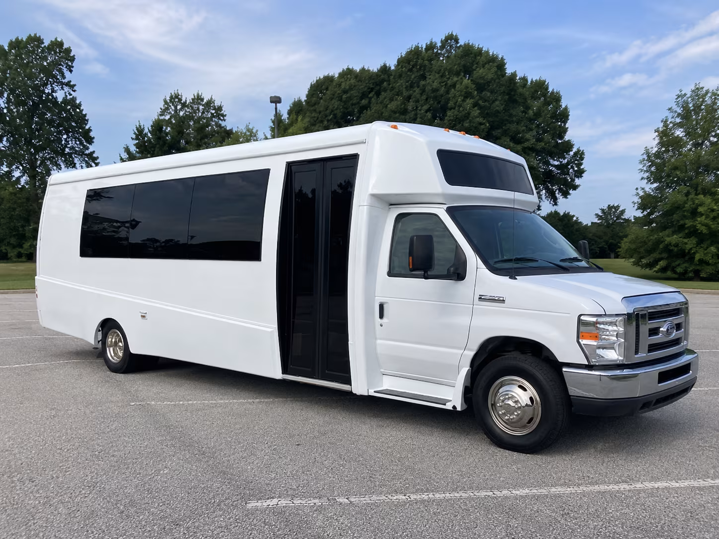 Dallas Sporting Event Transportation party bus exterior