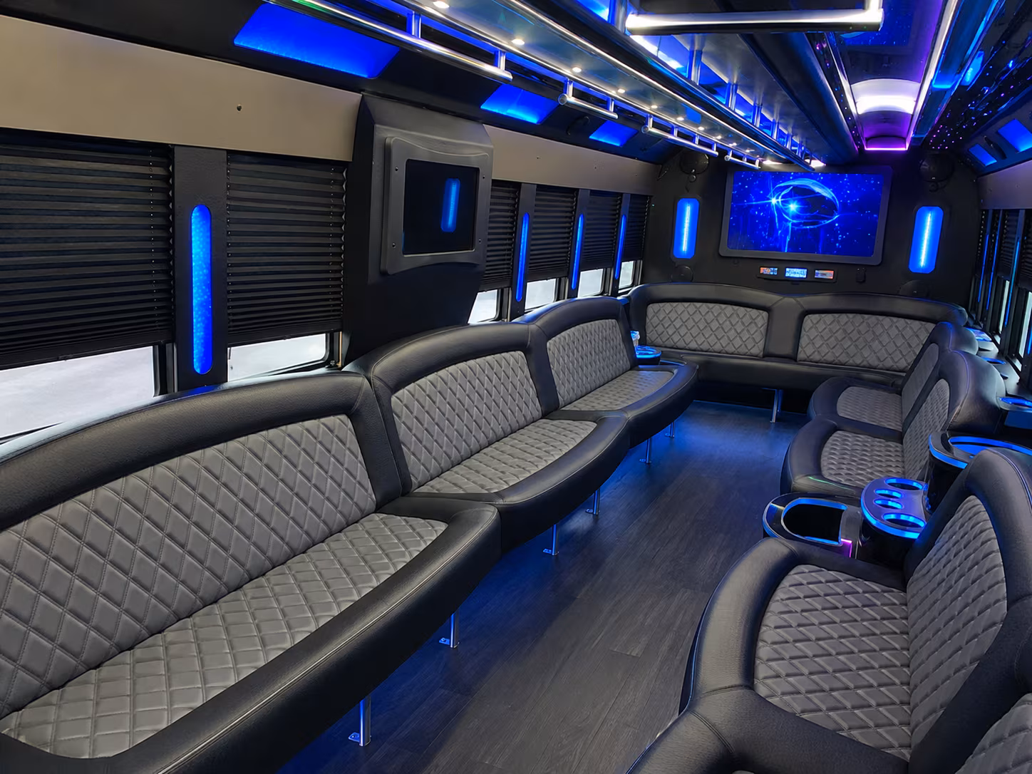 Dallas Sporting Event Transportation party bus exterior