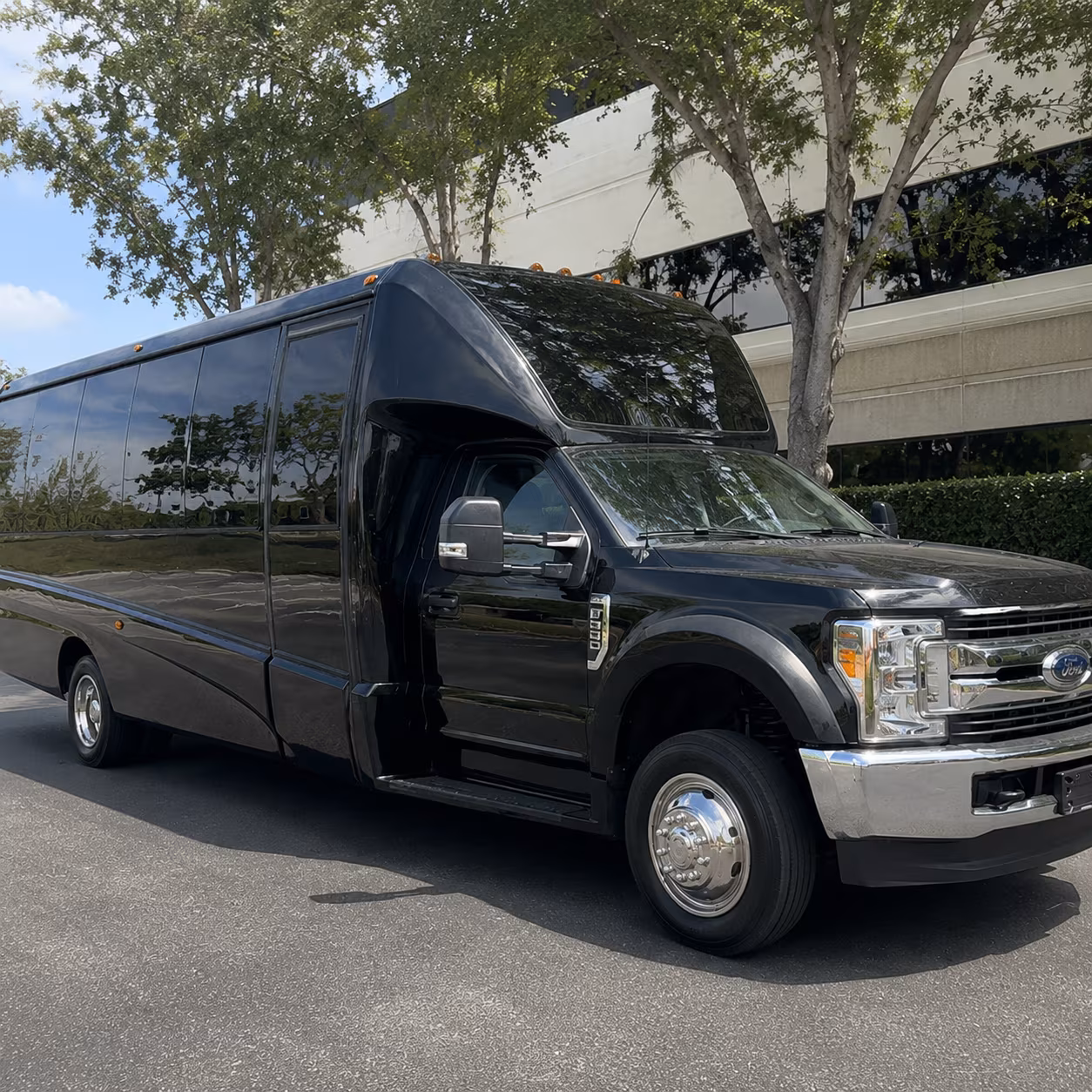Dallas Wedding Transportation party bus exterior