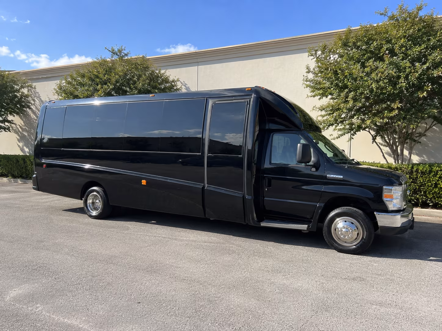 Dallas Wedding Transportation party bus exterior