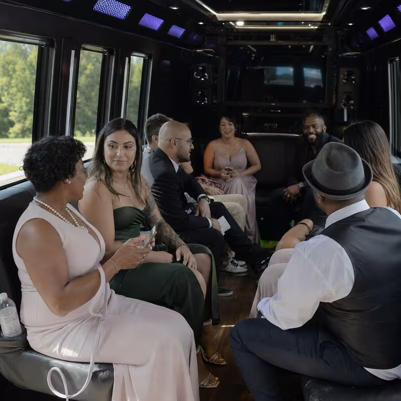 Black Mercedes Sprinter van staged for an Dallas Private Event Transportation group