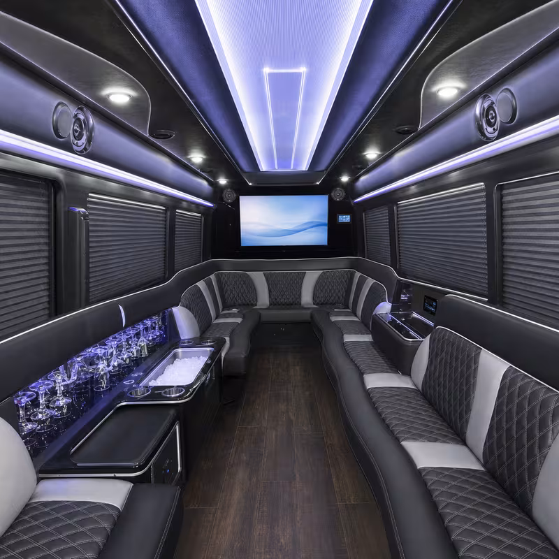 14 Passenger Sprinter Limo Interior