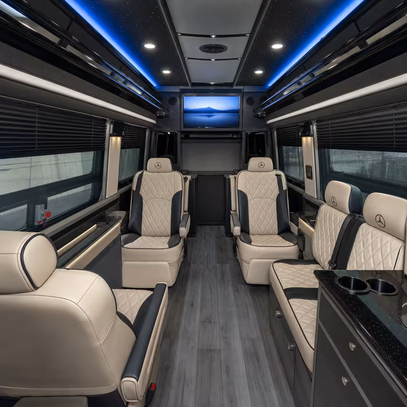 Sprinter Van Rental with Driver Interior