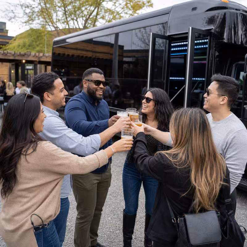 Dallas Winery & Brewery Tour Transportation fleet vehicle