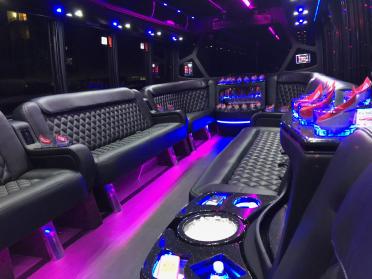 Arlington 15 Passenger Party Bus Interior