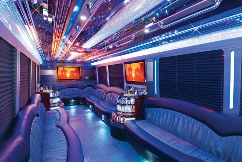 Denton 20 Passenger Party Bus Interior
