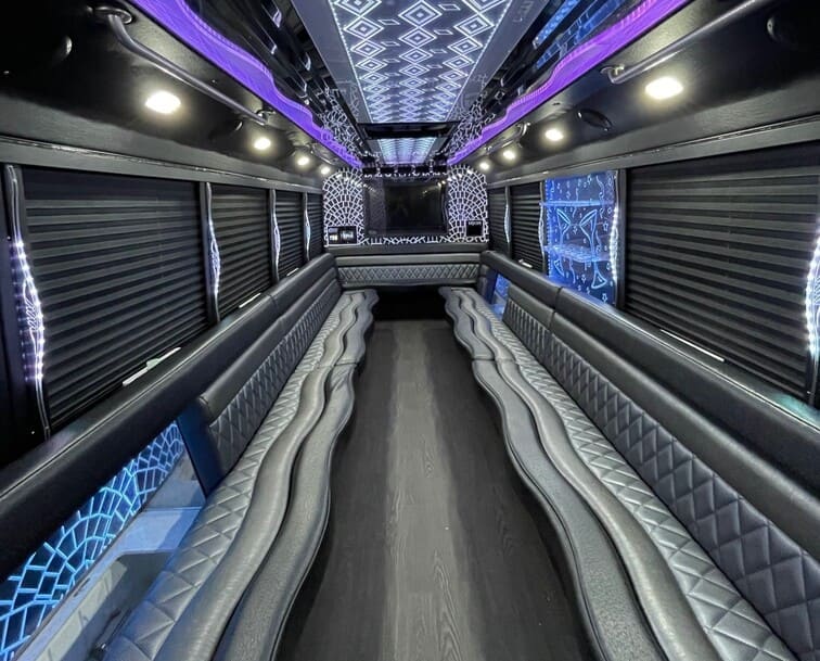 Frisco 30 Passenger Party Bus White Interior